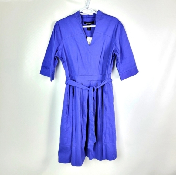 Ashley Stewart 100% Cotton Dress With Full Skirt Sz 12 NWOT - Picture 2 of 15